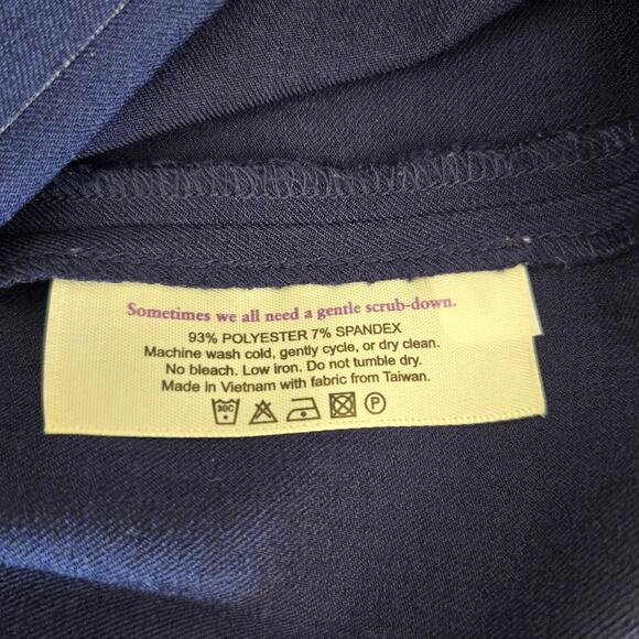 MM LaFleur Annie Navy Sheath Dress V Neck Sleeveless Classic Washable Women 4 - Picture 11 of 12